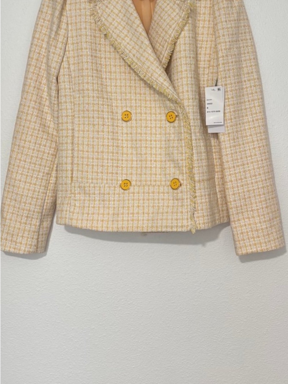 Liz claiborn Cream Tweed Double-Breasted size 8